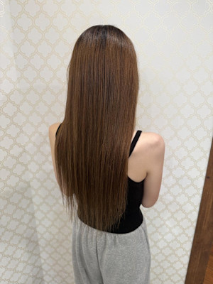 ベージュブラウンロング