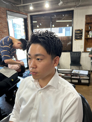 カジュアル七三スタイル