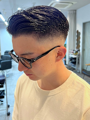 爽やか七三ショート