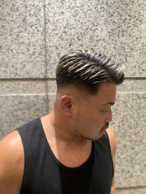 サイドパート　メッシュ　〈理容室〉