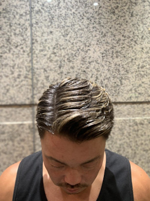 サイドパート　メッシュ〈理容室〉