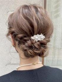 #シニヨン　#お呼ばれヘア