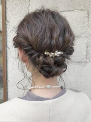 #シニヨン　#パーティヘアアレンジ