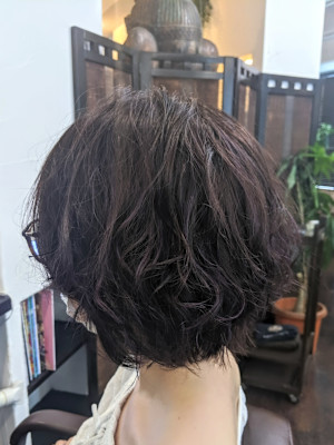 ふんわりパーマ×隠しハイライト