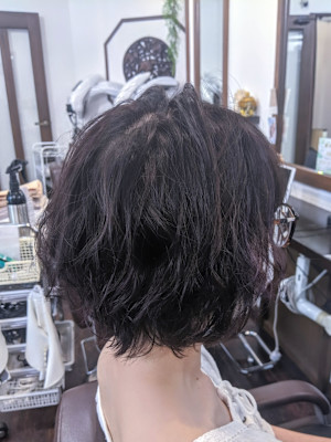 ふんわりパーマ×隠しハイライト