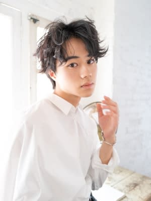 無造作センターパート