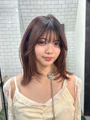 ふんわり韓国ミディアムレイヤー