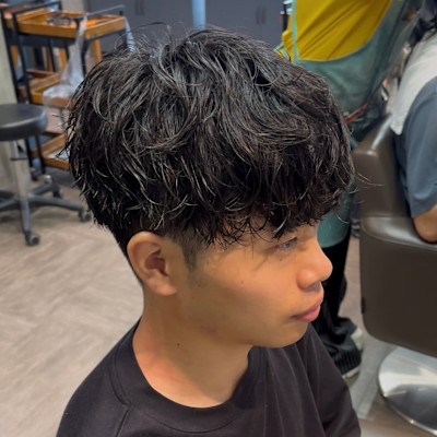 [藤沢]メンズカット黒髪40%シャドウパーマ