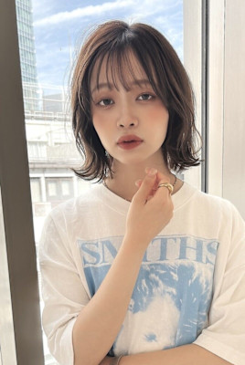 くびレイヤー20代30代40代外ハネデジタルパーマ韓国風