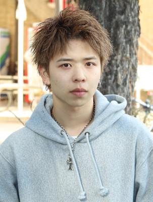 メンズアップバング