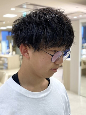 銀座メンズパーマ波巻きシャドウパーマツイストスパイラル無造作