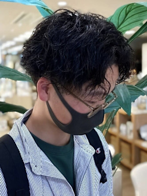 銀座メンズパーマ波巻きシャドウパーマツイストスパイラル無造作