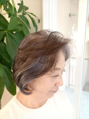 白髪ぼかしハイライト