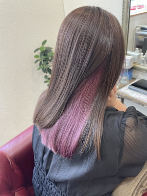 インナーカラー/ピンクヘア/メテオカラー