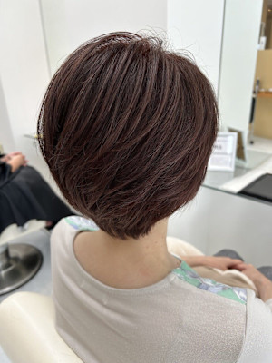 Autumn color short hair