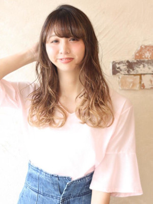 美髪♪グラデーションカラー×ゆるふわ巻き