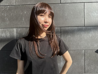 LONG・シナモンベージュ・ワイドバング・ツヤトリートメント