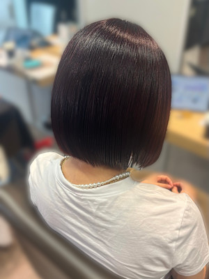 縮毛矯正/ボブスタイル/髪質改善トリートメント