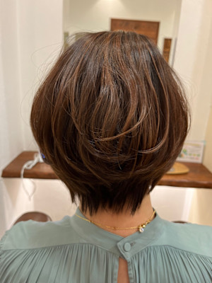 白髪活かしカラー×ブラウンカラー