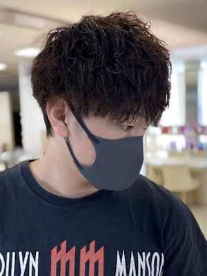 銀座メンズパーマ波巻きシャドウパーマツイストスパイラル無造作