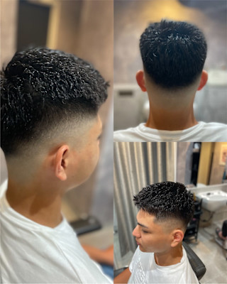 スキンフェード×アイロンパーマ