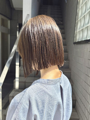 ボブ×切りっぱなしボブ×タッセルボブ×透明感カラー×横浜