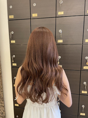 ピンクブラウン×ゆるウェーブ