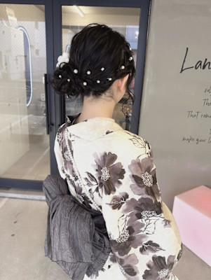 浴衣ヘアセット♪愛されアップ