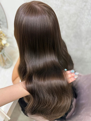 ミディアム/暗めカラー/デザインカラー/フェイスフレーミング