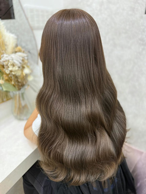 ミディアム/暗めカラー/デザインカラー/フェイスフレーミング