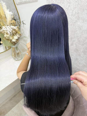 ミディアム/暗めカラー/デザインカラー/フェイスフレーミング