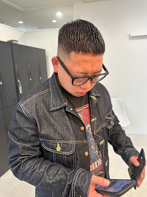 スキンフェード×クロップ