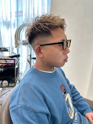 スキンフェード× 金髪