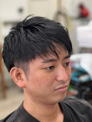 メンズカット、眉デザイン