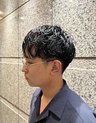 銀座　理容室　ナチュラルパーマ　ツイストパーマ