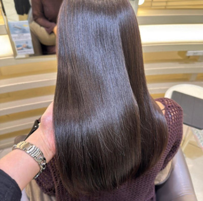 酸性縮毛矯正&チョコレートカラー