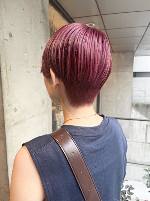 ショート　ピンク　