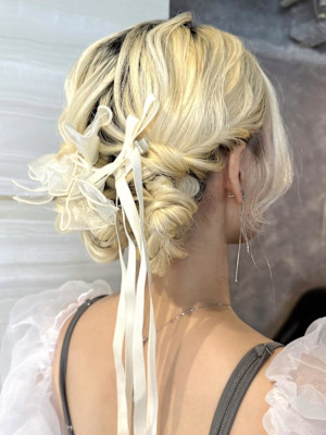 《巴結生》結婚式ヘア/ツインアレンジ/ヘアセット