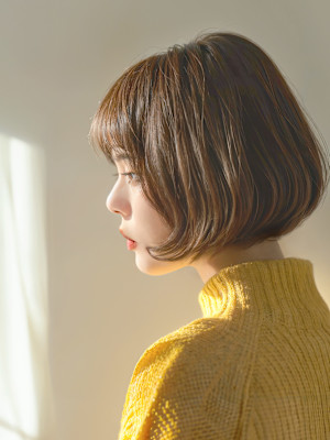 20代30代40代　重め海外風ミニボブ＃46