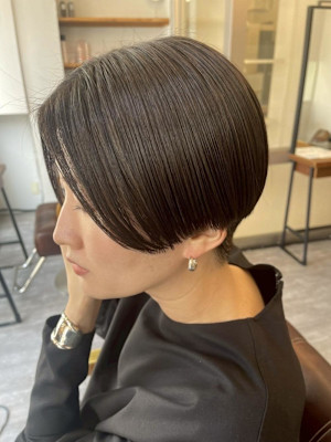 ハンサムショート/暗めグレージュ