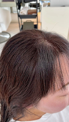 アフター → ビフォア　右にスワイプ【白髪染め/脱白髪染め】