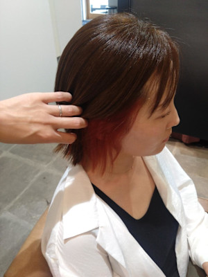 インナーカラー×キャンディーピンク☆