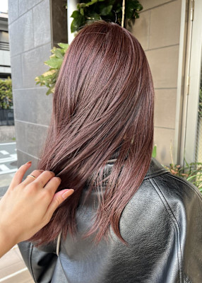 ブリーチなしピンクカラー