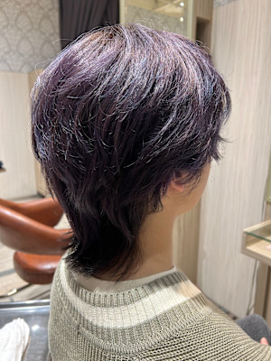 トレンドカラー×ウルフカットスパイキー清潔感ナチュラル