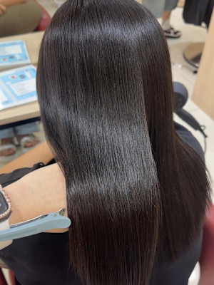 透明感カラー/ブリーチなしWカラー/髪質改善/伊勢原