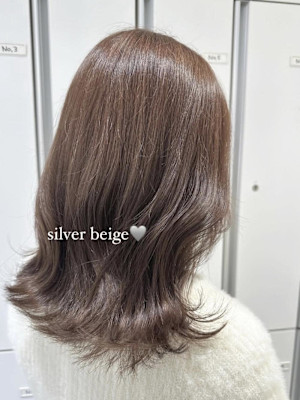 透明感カラー/ブリーチなしWカラー/髪質改善/伊勢原