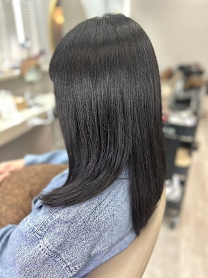 ツヤツヤ暗髪髪質改善カラー♪