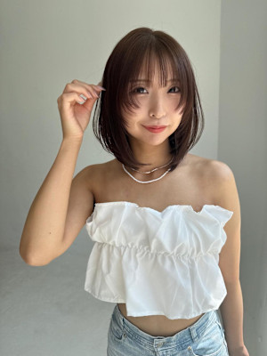 アサミ＊【新潟/万代】ミディアムボブ／顔周りレイヤー