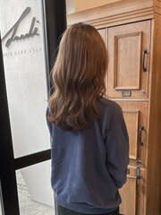 ニュアンスカラー×フェミニンロング（白髪染め可）