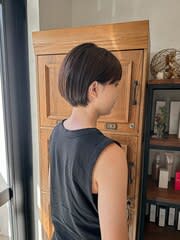 耳かけ×丸みショート（白髪染め可）